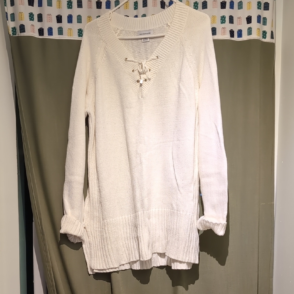 Cable & Gauge Ivory Knit Pullover